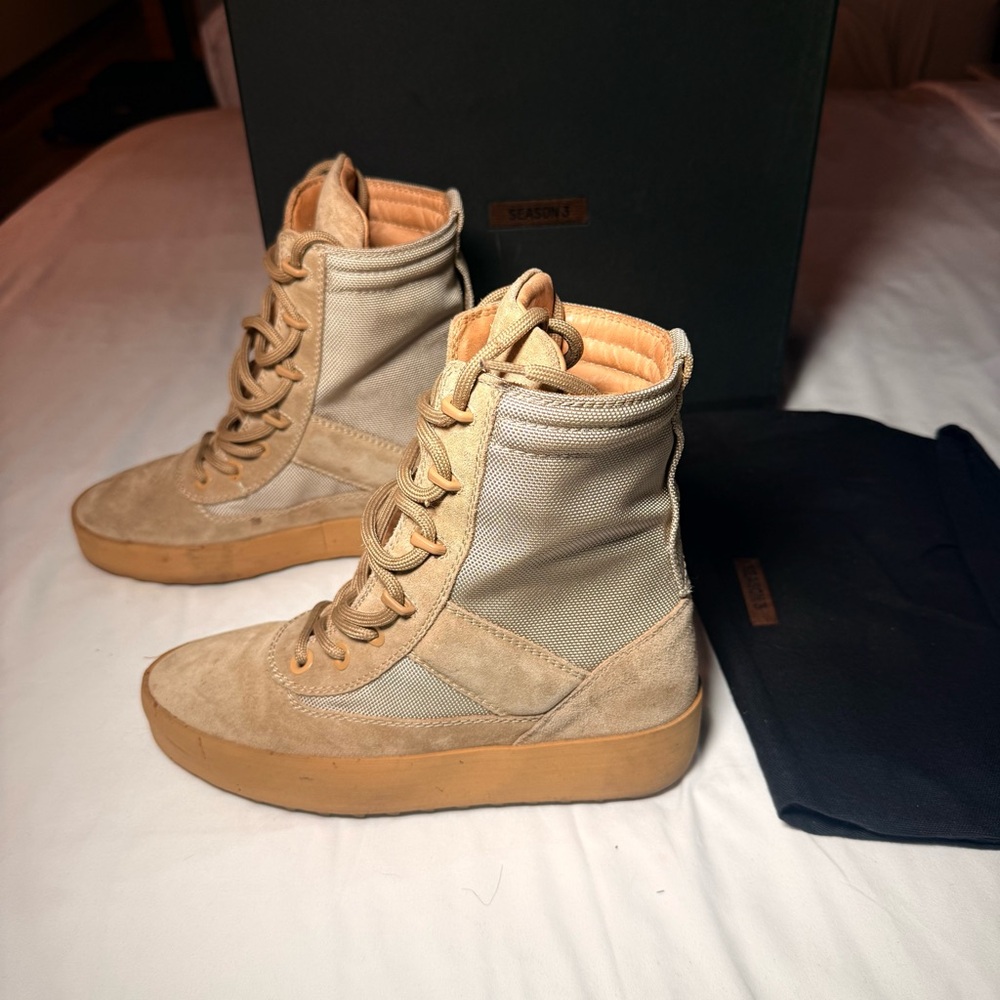 YEEZY SEASON 3 Suede Military Boots – Nude – Size 37 EU (Women’s)